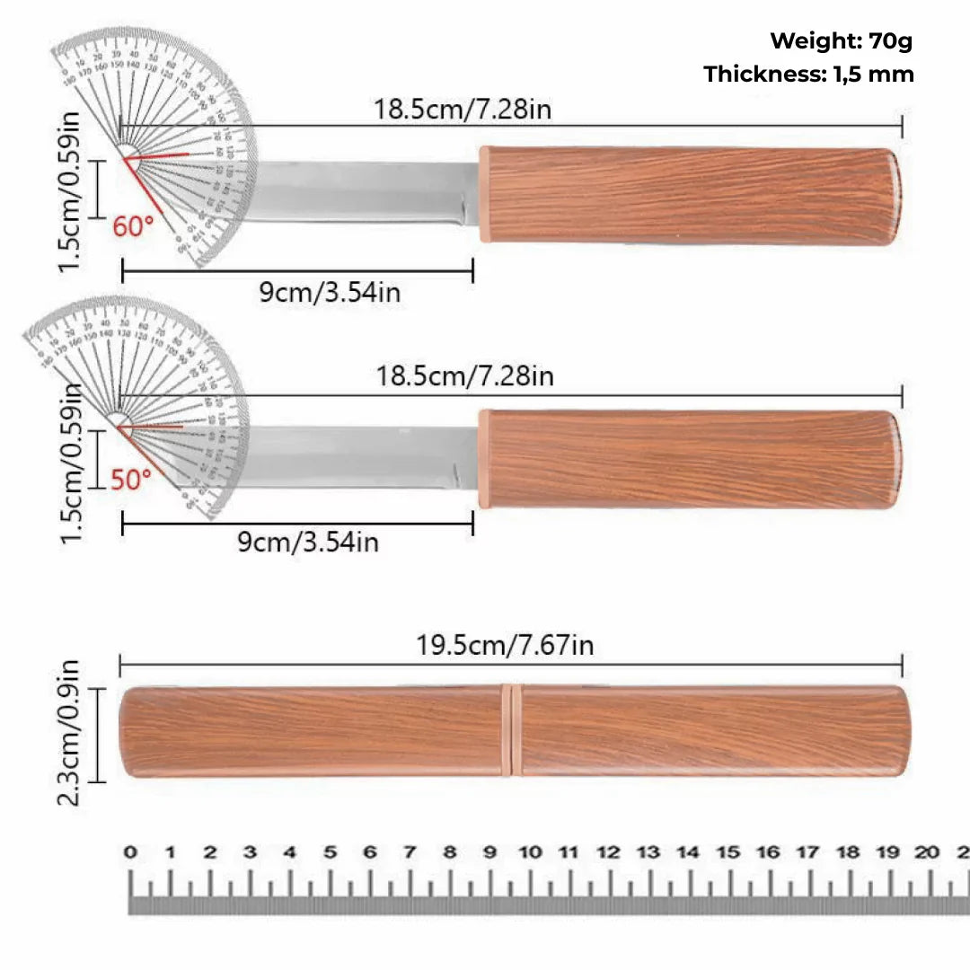 Tanto Dragon Kitchen Knives 2 in 1